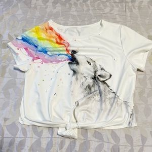 Rainbow woof shirt size small